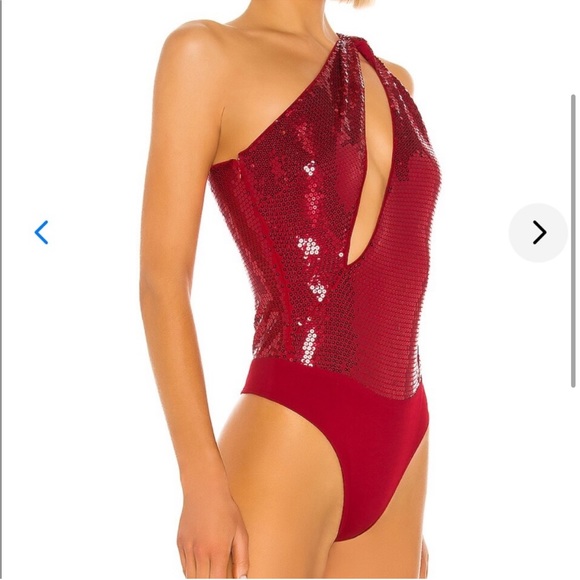 Lover + Friends Sequin Bodysuit Red Xs from Revolve Clothing - Picture 4 of 7